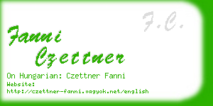fanni czettner business card